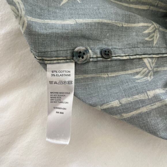 Todd Snyder Aloha Stamp Print Palm Bamboo Camp Collar Short Sleeve Button Up - Picture 10 of 11